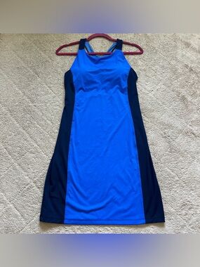 Athleta Blue Coastline Swim Dress Racerback Women’s Swim XS